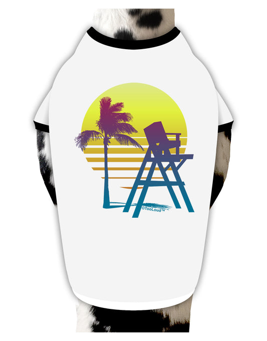 LA Beach Silhouette Letters Dog Shirt-Dog Shirt-TooLoud-White-with-Black-Small-Davson Sales