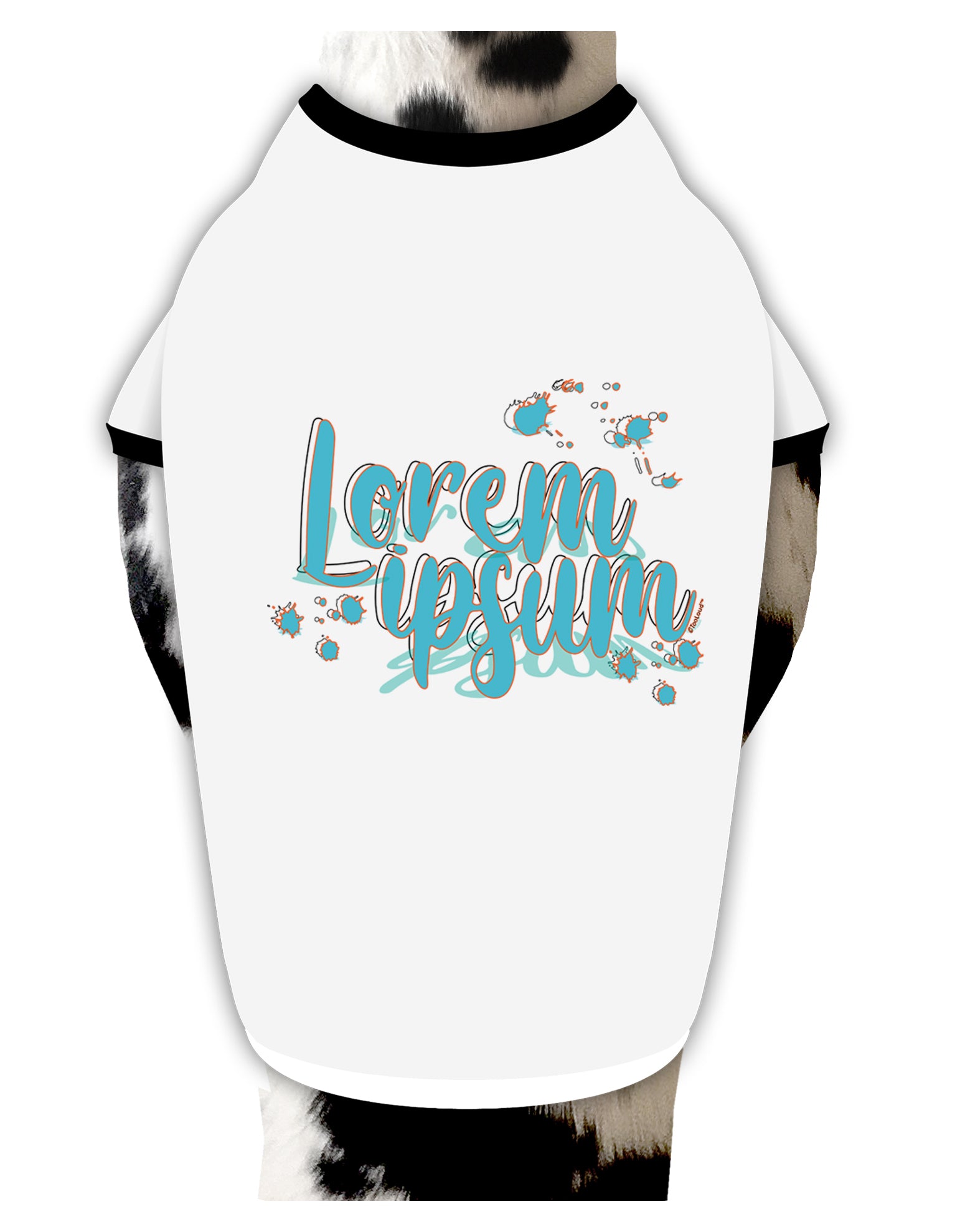 TooLoud Lorem Ipsum Dog Shirt-Dog Shirt-TooLoud-White-with-Black-Small-Davson Sales