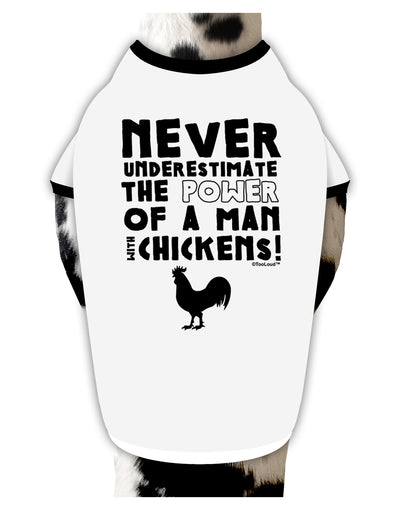 A Man With Chickens Dog Shirt by TooLoud-Dog Shirt-TooLoud-White-with-Black-Small-Davson Sales