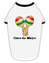 Cute Maracas Design - Cinco de Mayo Stylish Cotton Dog Shirt by TooLoud-Dog Shirt-TooLoud-White-with-Black-Small-Davson Sales