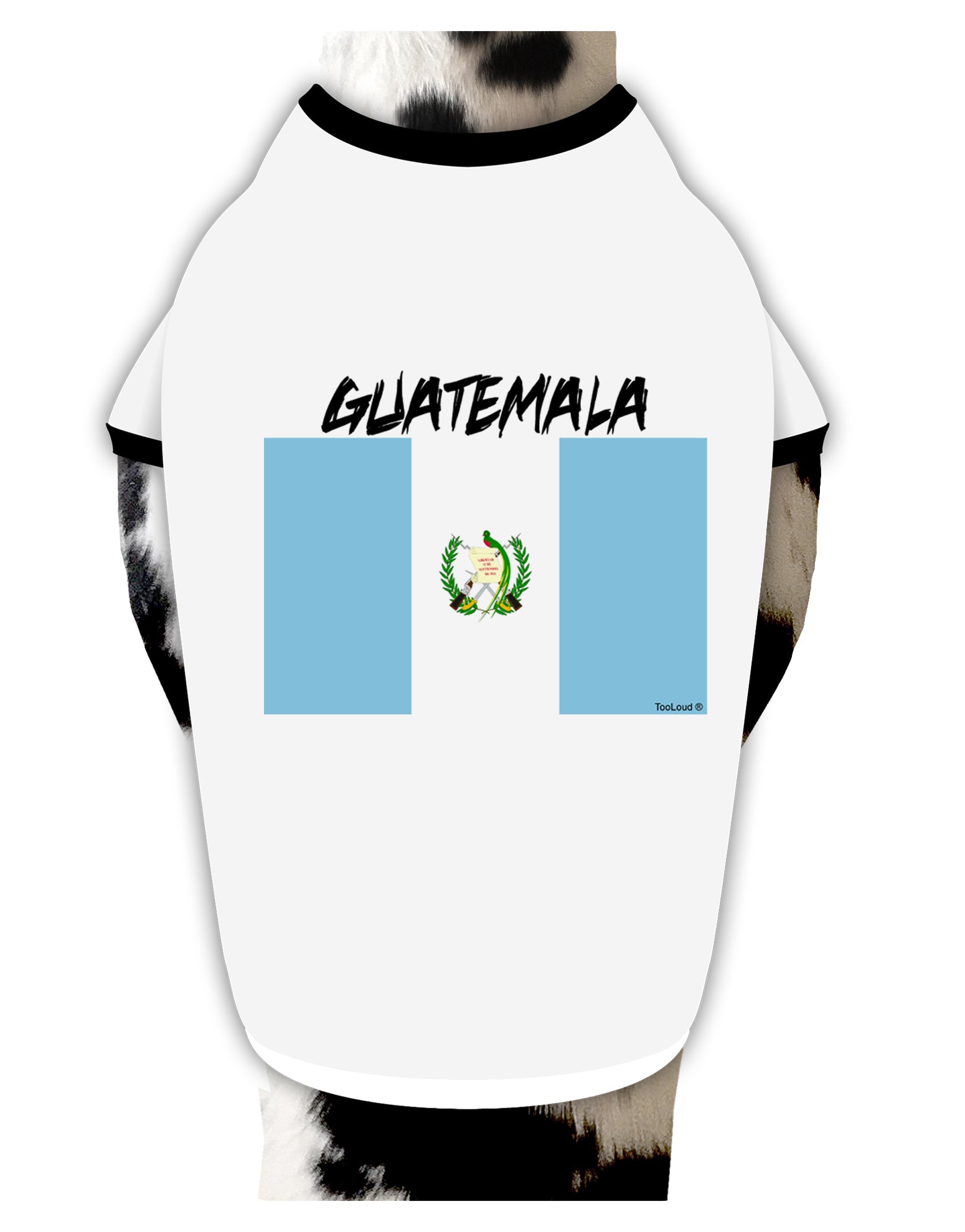 Guatamelan Flag Design Dog Shirt by TooLoud-Dog Shirt-TooLoud-White-with-Black-Small-Davson Sales