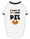 Eat Your Pie Stylish Cotton Dog Shirt-Dog Shirt-TooLoud-White-with-Black-Small-Davson Sales