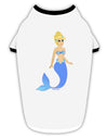 Mermaid Design - Blue Stylish Cotton Dog Shirt-Dog Shirt-TooLoud-White-with-Black-Small-Davson Sales