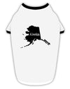 Alaska - United States Shape Stylish Cotton Dog Shirt by TooLoud-Dog Shirt-TooLoud-White-with-Black-Small-Davson Sales