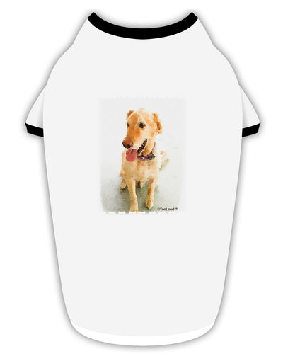 Golden Retriever Watercolor Stylish Cotton Dog Shirt-Dog Shirt-TooLoud-White-with-Black-Small-Davson Sales