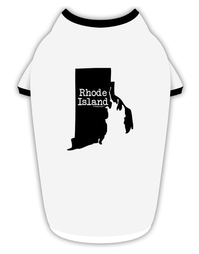 Rhode Island - United States Shape Stylish Cotton Dog Shirt by TooLoud-Dog Shirt-TooLoud-White-with-Black-Small-Davson Sales