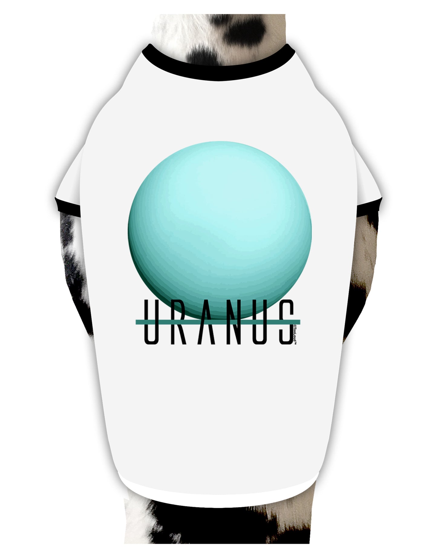 Planet Uranus Text Dog Shirt by TooLoud-Dog Shirt-TooLoud-White-with-Black-Small-Davson Sales