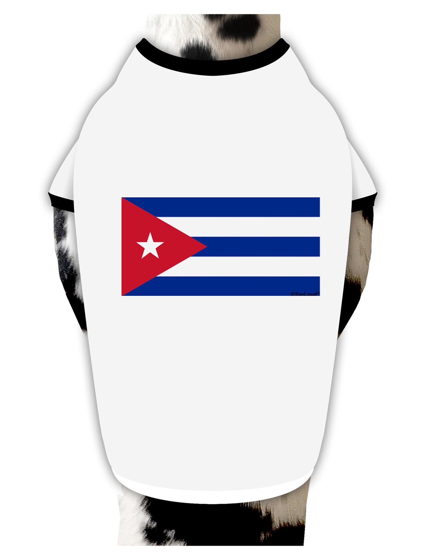 Cuba Flag Cubana Dog Shirt by TooLoud-Dog Shirt-TooLoud-White-with-Black-Small-Davson Sales