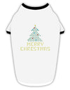 Merry Christmas Sparkles Stylish Cotton Dog Shirt-Dog Shirt-TooLoud-White-with-Black-Small-Davson Sales