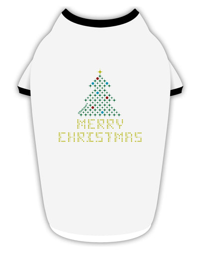 Merry Christmas Sparkles Stylish Cotton Dog Shirt-Dog Shirt-TooLoud-White-with-Black-Small-Davson Sales