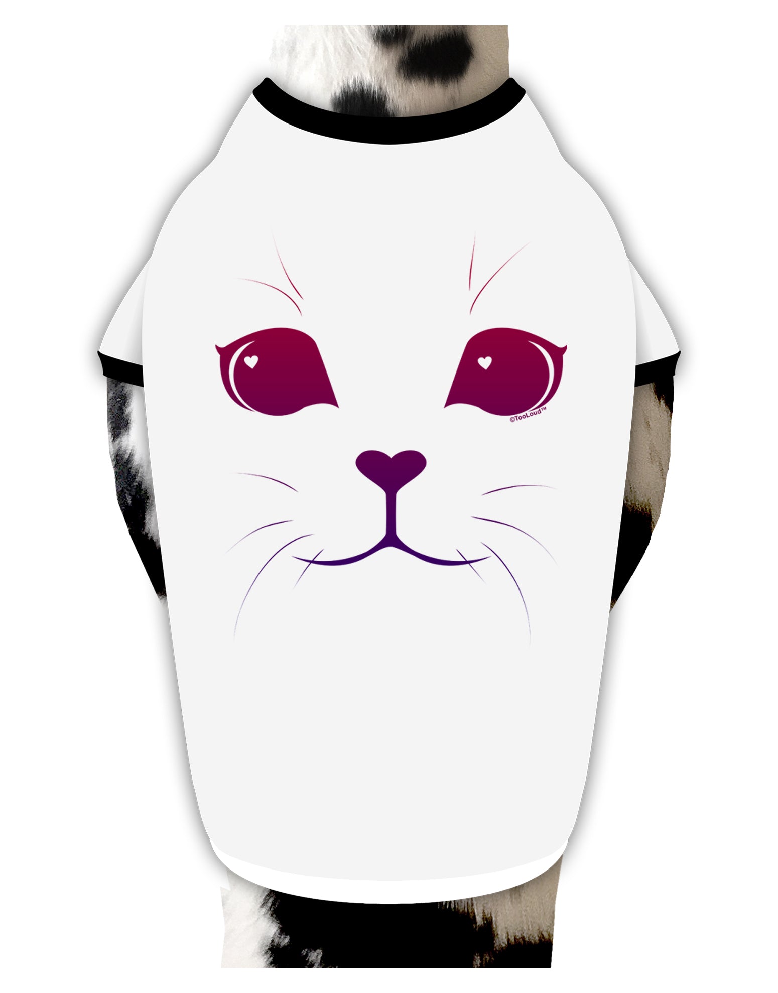 Heart Kitten Stylish Cotton Dog Shirt by TooLoud-Dog Shirt-TooLoud-White-with-Black-Small-Davson Sales