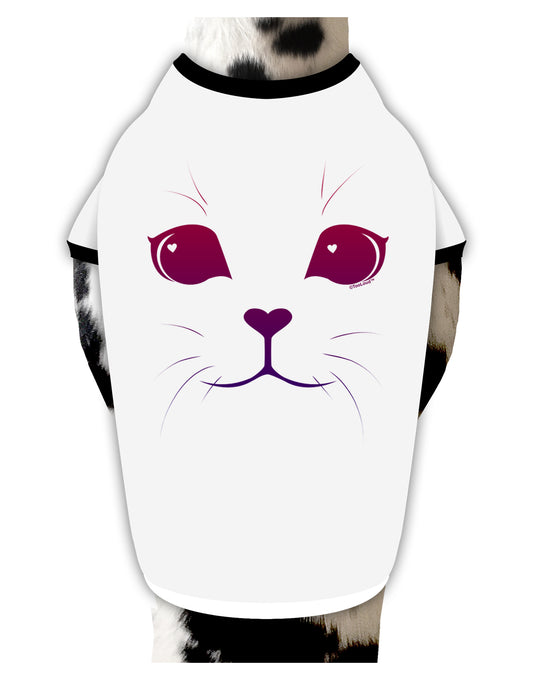 Heart Kitten Stylish Cotton Dog Shirt by TooLoud-Dog Shirt-TooLoud-White-with-Black-Small-Davson Sales