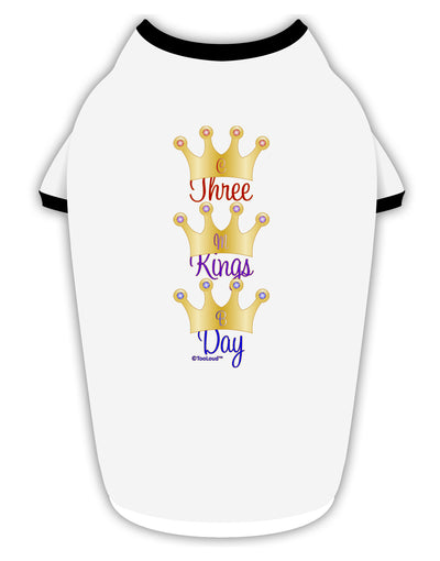 Three Kings Day - C M B Crowns Stylish Cotton Dog Shirt by TooLoud-Dog Shirt-TooLoud-White-with-Black-Small-Davson Sales