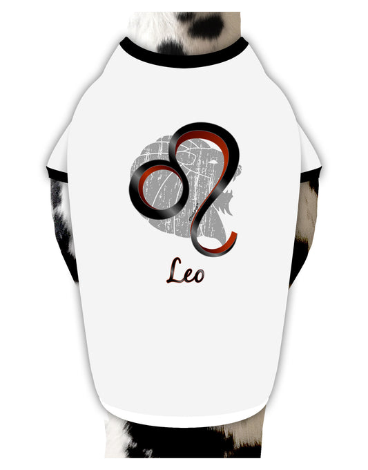 Leo Symbol Dog Shirt-Dog Shirt-TooLoud-White-with-Black-Small-Davson Sales