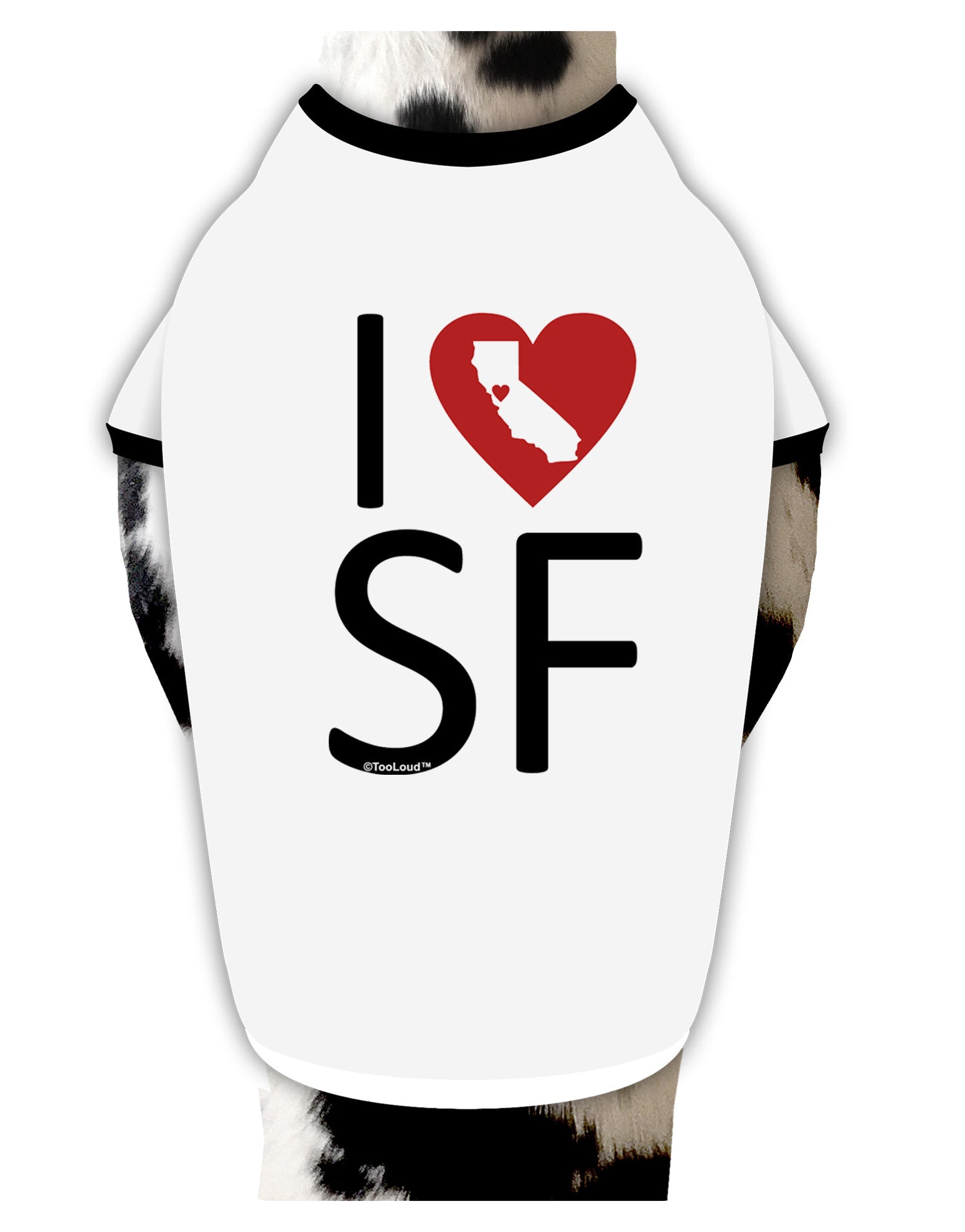 I Heart San Francisco Dog Shirt-Dog Shirt-TooLoud-White-with-Black-Small-Davson Sales