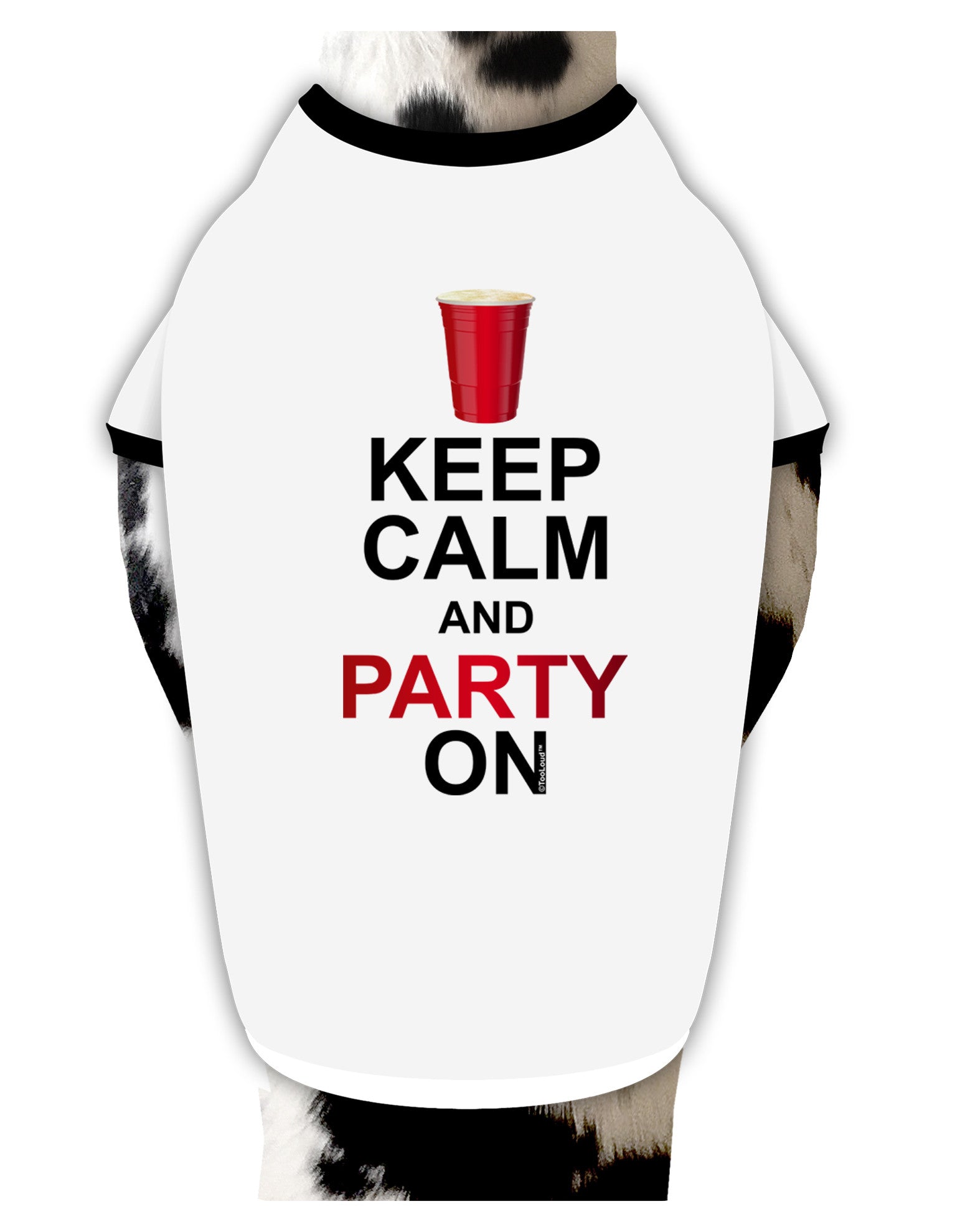 Keep Calm - Party Beer Dog Shirt-Dog Shirt-TooLoud-White-with-Black-Small-Davson Sales