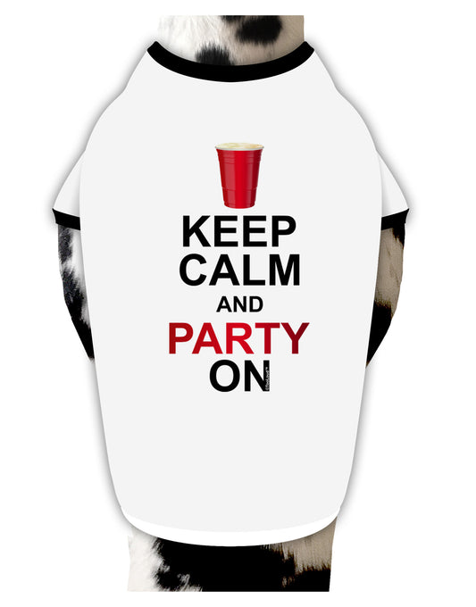 Keep Calm - Party Beer Dog Shirt-Dog Shirt-TooLoud-White-with-Black-Small-Davson Sales