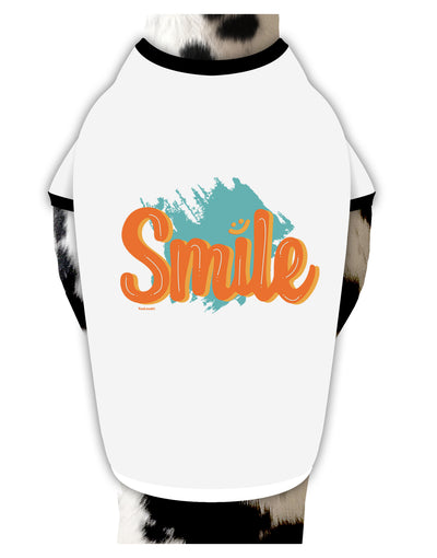 TooLoud Smile Dog Shirt-Dog Shirt-TooLoud-White-with-Black-Small-Davson Sales
