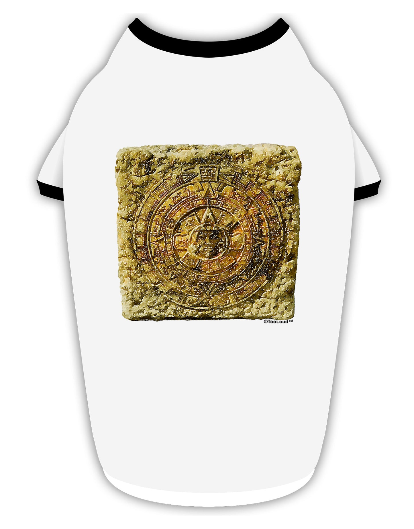 Stone Carving Sepia Stylish Cotton Dog Shirt-Dog Shirt-TooLoud-White-with-Black-Small-Davson Sales