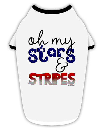 Oh My Stars and Stripes - Patriotic Design Stylish Cotton Dog Shirt-Dog Shirt-TooLoud-White-with-Black-Small-Davson Sales