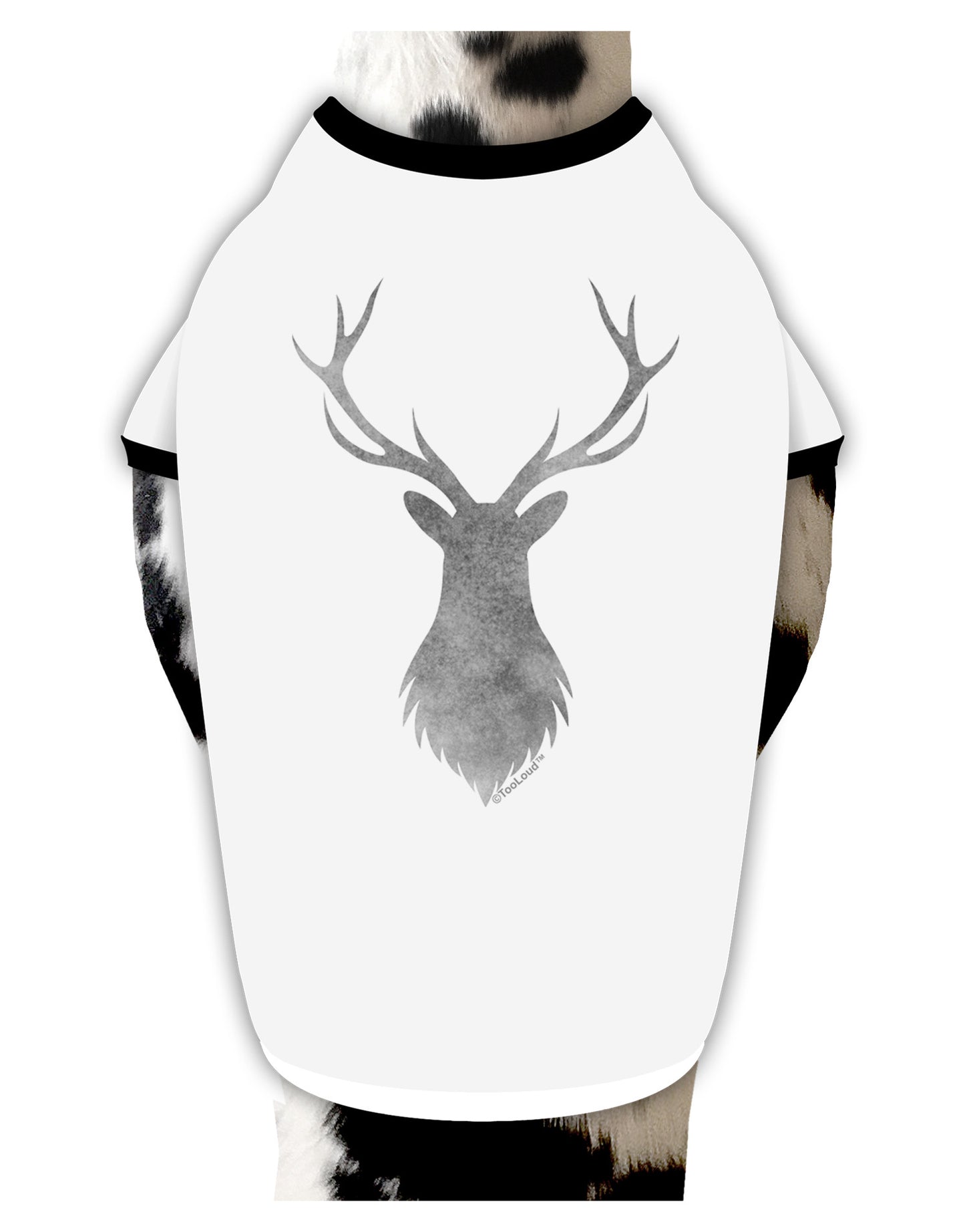 Majestic Stag Distressed Dog Shirt-Dog Shirt-TooLoud-White-with-Black-Small-Davson Sales