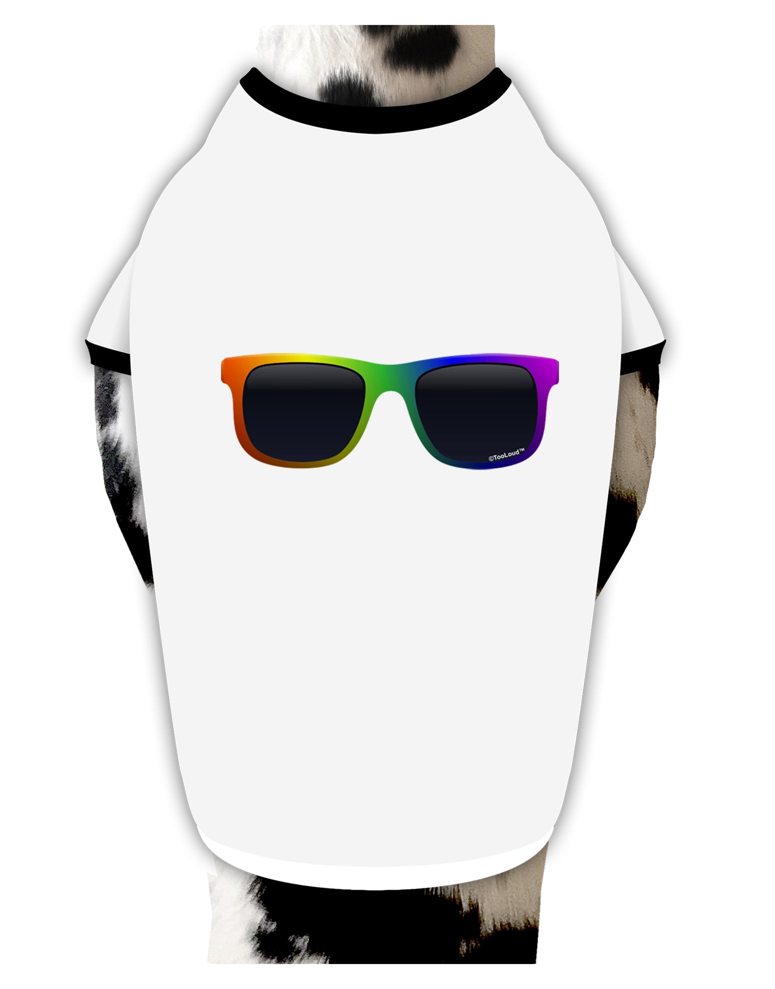 Pride Rainbow Glasses Dog Shirt by TooLoud-Dog Shirt-TooLoud-White-with-Black-Small-Davson Sales