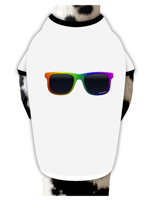 Pride Rainbow Glasses Dog Shirt by TooLoud-Dog Shirt-TooLoud-White-with-Black-Small-Davson Sales