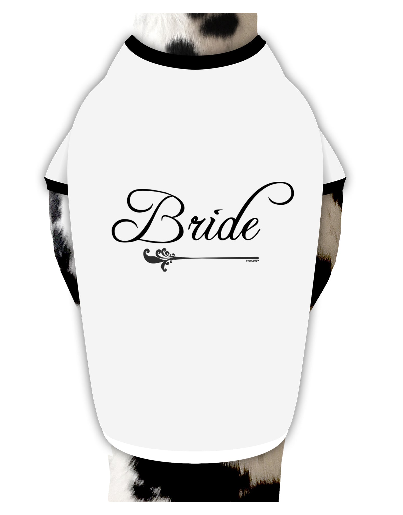TooLoud Bride Dog Shirt-Dog Shirt-TooLoud-White-with-Black-Small-Davson Sales