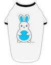 Cute Easter Bunny - Blue Stylish Cotton Dog Shirt by TooLoud-Dog Shirt-TooLoud-White-with-Black-Small-Davson Sales