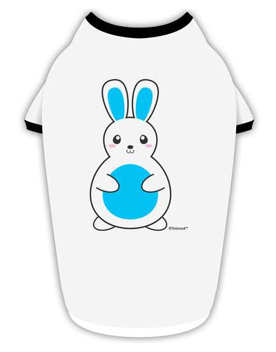 Cute Easter Bunny - Blue Stylish Cotton Dog Shirt by TooLoud-Dog Shirt-TooLoud-White-with-Black-Small-Davson Sales