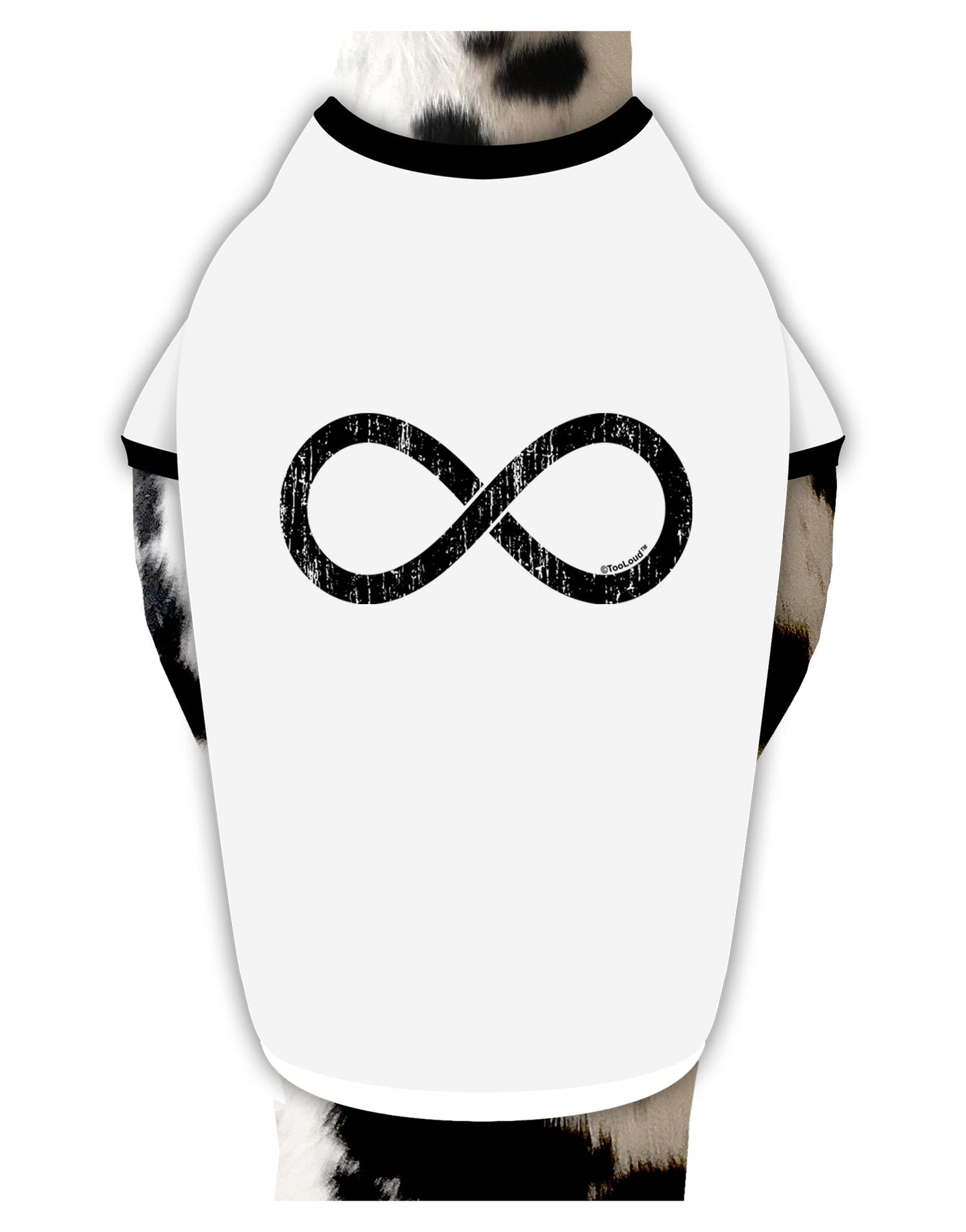 Distressed Infinity Dog Shirt-Dog Shirt-TooLoud-White-with-Black-Small-Davson Sales