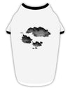 Inverted Puffy Clouds Stylish Cotton Dog Shirt-Dog Shirt-TooLoud-White-with-Black-Small-Davson Sales