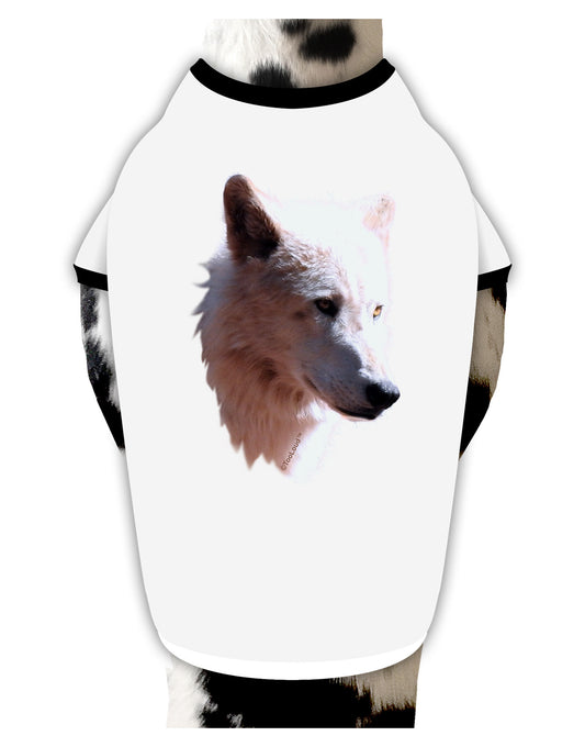 Magnificent White Wolf Head Dog Shirt-Dog Shirt-TooLoud-White-with-Black-Small-Davson Sales