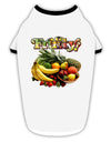 Fruity Fruit Basket 2 Stylish Cotton Dog Shirt-Dog Shirt-TooLoud-White-with-Black-Small-Davson Sales