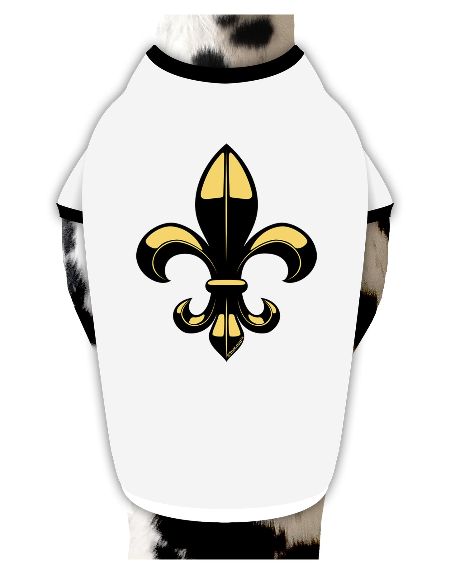 Golden Fleur de Lis Dog Shirt-Dog Shirt-TooLoud-White-with-Black-Small-Davson Sales