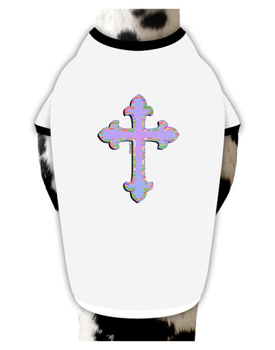 Easter Color Cross Dog Shirt-Dog Shirt-TooLoud-White-with-Black-Small-Davson Sales