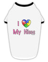 I Heart My Niece - Autism Awareness Stylish Cotton Dog Shirt by TooLoud-Dog Shirt-TooLoud-White-with-Black-Small-Davson Sales