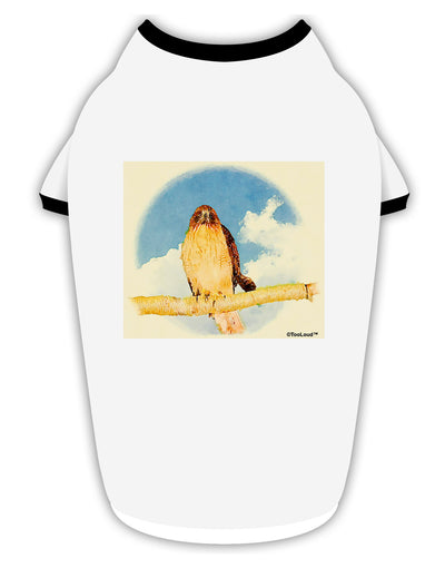 Red-tailed Hawk Stylish Cotton Dog Shirt-Dog Shirt-TooLoud-White-with-Black-Small-Davson Sales