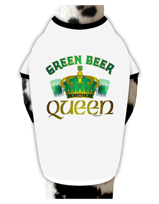 Green Beer Queen Dog Shirt-Dog Shirt-TooLoud-White-with-Black-Small-Davson Sales