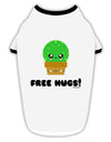 Cute Cactus - Free Hugs Stylish Cotton Dog Shirt-Dog Shirt-TooLoud-White-with-Black-Small-Davson Sales