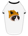 Disgruntled Cat Wearing Turkey Hat Stylish Cotton Dog Shirt by TooLoud-Dog Shirt-TooLoud-White-with-Black-Small-Davson Sales