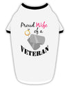 TooLoud Wife of Veteran Stylish Cotton Dog Shirt-Dog Shirt-TooLoud-White-with-Black-Small-Davson Sales