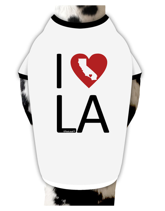 I Heart Los Angeles Dog Shirt-Dog Shirt-TooLoud-White-with-Black-Small-Davson Sales