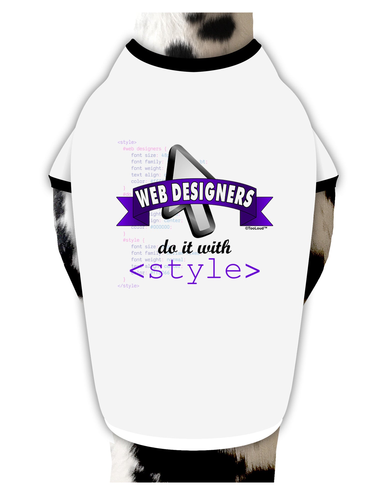 Web Designers - Style Dog Shirt-Dog Shirt-TooLoud-White-with-Black-Small-Davson Sales