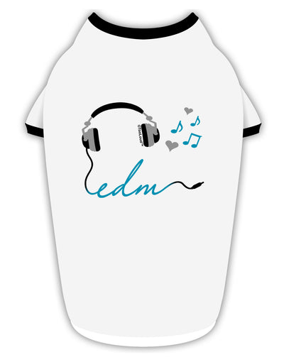 EDM Cord Blue Stylish Cotton Dog Shirt-Dog Shirt-TooLoud-White-with-Black-Small-Davson Sales