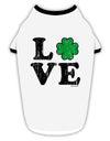 Irish Love - Distressed Stylish Cotton Dog Shirt by TooLoud-Dog Shirt-TooLoud-White-with-Black-Small-Davson Sales