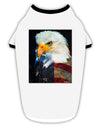 Patriotic Bald Eagle - American Flag Stylish Cotton Dog Shirt by TooLoud-Dog Shirt-TooLoud-White-with-Black-Small-Davson Sales