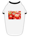 Watercolor Tomatoes Stylish Cotton Dog Shirt-Dog Shirt-TooLoud-White-with-Black-Small-Davson Sales