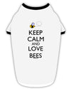 Keep Calm and Love Bees Color Stylish Cotton Dog Shirt-Dog Shirt-TooLoud-White-with-Black-Small-Davson Sales