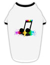 Paint Music Note Stylish Cotton Dog Shirt-Dog Shirt-TooLoud-White-with-Black-Small-Davson Sales